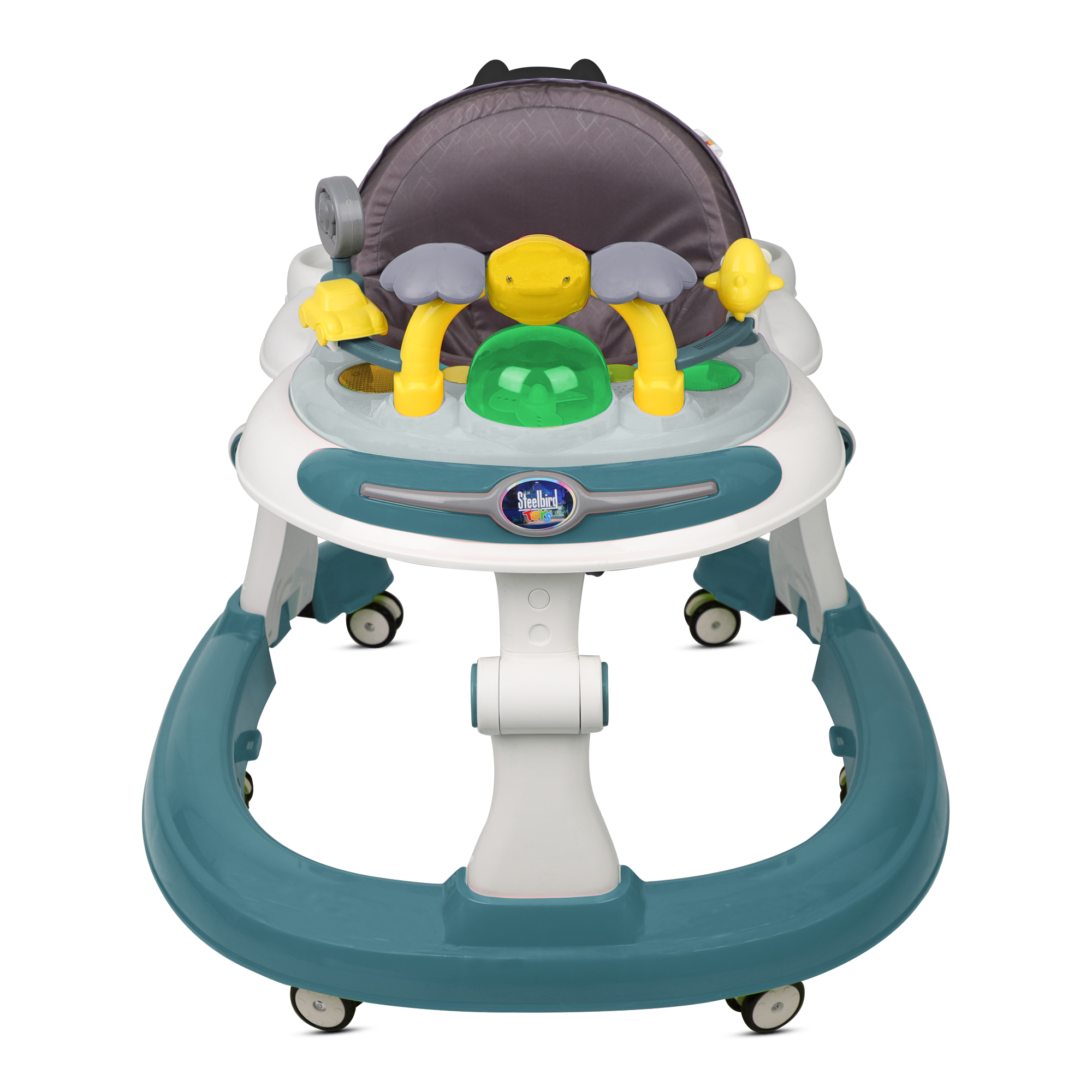 TEAL BABY WALKER WITH PUSH HANDLE